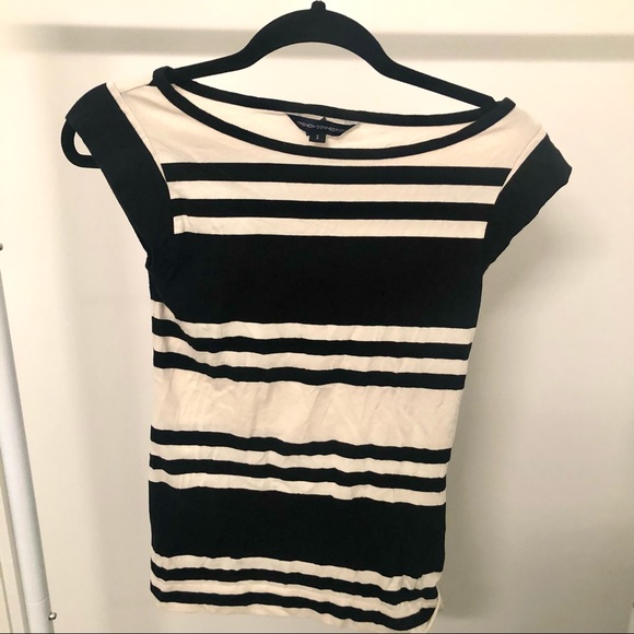 French Connection Striped T-Shirt - Picture 2 of 6